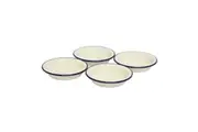 4pc Wiltshire Double Coated Porcelain Enamel Round Pie Dishes 12cm Blue