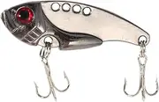 11g 55mm VIB Fishing Lures Crank Baits 4pcs Red Eyes Fishlike Hook Tackle, Top Metal Accessories Bring Fun, Created for Fishing Enthusiasts, with Bright Colors and Life-Like