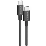 Momax Elite 60W 0.5m USB C-C PD Fast Charging Cable Black - Support Apple iPhone, Samsung, Oppo, Oneplus, Nothing phone Fast Charging, Triple Braided Nylon - Aluminium Housing [DC29D]