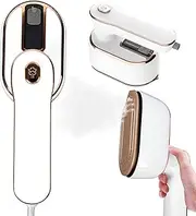 Garment Steamer lron, Upgrade Portable Mini Ironing Machine, 180°Rotatable Handheld Steam Iron, Foldable Travel Garment Steamer For Fabric Clothes,Good for Home and Travel (White)