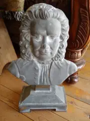 Mozart Pressed Metal Bust Statue for Garden or Home