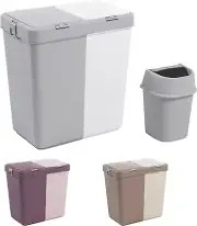 Plastic Laundry Hamper with Lid, 2 Sections, Large Laundry Basket – Extra Trash