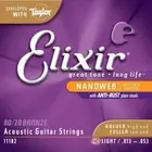 Elixir 11182 80/20 Bronze HD Light Acoustic Guitar Strings with Nanoweb Coating