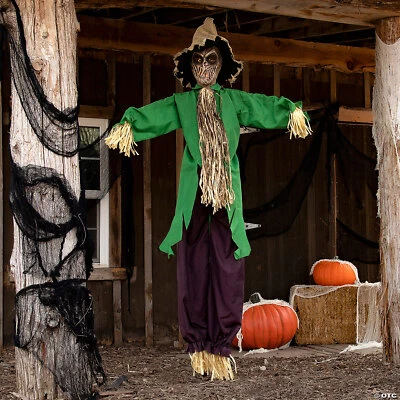 6 Ft. Light-Up Hanging Animated Scarecrow Halloween Prop Decoration