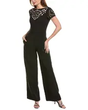 FOCUS by Shani Laser Cut Yoke Jumpsuit