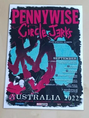 PENNYWISE 2022 Australian Tour - Laminated Tour Poster - NEW!