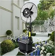 Outdoor Fan/Misting Fan/Commercial Oscillating Fan for Patio, 3-Speed, Water Mist Cooling，Cool, Moist and Comfortable; Spray Fan for Backyards, Patios and More (Pedestal Fan/Floor Fan)(Fixed,650mm (