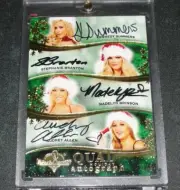 2015 Benchwarmer Holiday QUAD Auto #1/1 SUMMERS Branton BRINSON Allen PLAYBOY