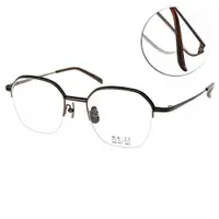 在飛比找PChome24h購物優惠-MA-JI MASATOMO 光學眼鏡 角切半框(棕-黑) 