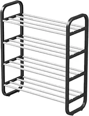 Stackable Shoe Rack, Shoe Storage Rack, 4 Layers Stackable Shoe Rack, Large Shoe Rack for Entryway, Garage,