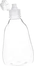 HEALSOPTHY 500g Honey Bottle Flip Cap Portable Plastic Sauce Squeeze Bottle for Honey Refillable Kitchen Condiment Dispenser