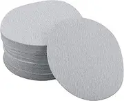 X AUTOHAUX Sandpaper Hook & Loop Sanding Sheets 4.92Inch x 4.92Inch Gray 50 Pcs P1000 Round Flocking Efficient Grinding and Polishing