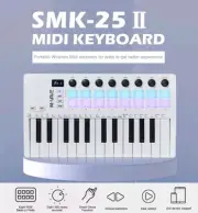 M-Vave Smh II 25 Key USB Midi Keyboard Controller With 16 Backlit Drum Pads Blu