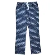 VINEYARD VINES Pants Adult Small Blue Lounge Pajama Santa Whales X-mas Tree