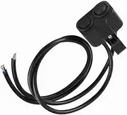 Motorcycle Handlebar 1inch Headlight Spotlight Dual Switch, CNC Aluminum Alloy, Easy Control, Weatherproof, Indicator Light, Universal Fit for Most of Motorcycles, Black