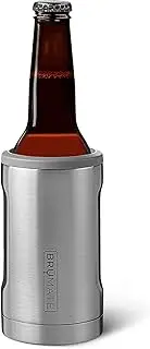 BrüMate Hopsulator Bott'L Double-Walled Stainless Steel Insulated Bottle Cooler for 12 Oz Bottles (Stainless)