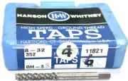 Lot of 6 New 11821 Hanson 8-32 GH-3 3 Flute Spiral Taps