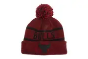 New Era Jake Chicago Bulls Knitted Bobble Beanie (Red) (One Size)