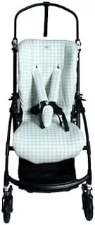 FUN*DAS BCN Pushchair Seat Cover Compatible with Bugaboo Bee 3®, Bee 5® and Bee 6® (Green Vichy)