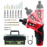 AKORD Cordless Screwdriver Kit 11PCS & Multi-purpose Screws Assortment 350PCS