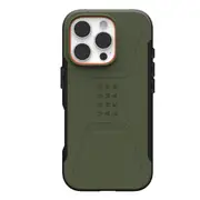 UAG Civilian MagSafe Apple iPhone 16 Pro (6.3') Rugged Case - Olive Drab (114444117272), 20ft. Drop Protection (6M),Tactical Grip, 10 Years Warranty 114444117272