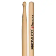 Promuco 18025B Rock Maple 5B Drumsticks, 40.5cm Length, Wooden Tip, 1.6cm Diamet