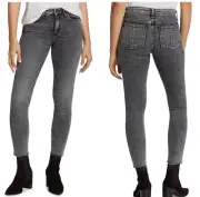 NWT Rag & Bone $225 Cate Mid Rise Ankle Skinny In Black Sage Size:29