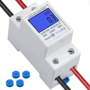 Lcd Digital Electricity Meter Ac Meter Top-hat Rail Kwh Meter 5(80) A Electricity Meter Top-hat Rail 1-phase 2-pin 2p Din Rail Electricity Meter Ac230
