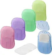 Patty Both Soap Sheets for Traveling,5 Pack Portable Soap Paper,Effectively Cleans Stains, Suitable for School Indoor, Outdoor,BBQ, Camping, Hiking, Traveling