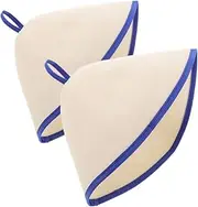 Gogogmee 2pcs Felt Shower Cap Hats for Men Wool Sauna Cap Felt Hat Sauna Room Hat Bath Hat Sauna Hair Protector Bathing Accessories Steam Hat Sauna Bath Cap White