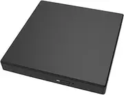 BaotyJie External CD DVD Drive Optical Drive Portable Easy Installation USB 2.0 Portable Thin CD Rw DVD Player CD Burner for PC, Black