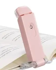 DEWENWILS USB Rechargeable Book Light, LED Clip on Reading Lights Light Pink