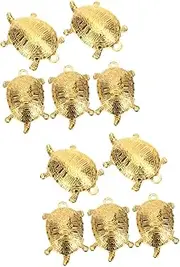 [SHINEOFI] Turtle Ornament Bracelet Keychain Beads Charms for Bracelets Keyring Turtle Charm Turtle Jewelry Pendant Turtle Charms for Jewelry Making Alloy Golden