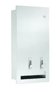 Bradley 4017-104500 Semi-Recessed Restroom Napkin/Tampon Vending