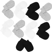 [OATIPHO] Newborn No Scratch Hand Protector 9 Pairs Mittens Cotton Infant Gloves Comfortable and Soft
