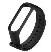 5PCS Replacement Silicone Wrist Strap Watch Band for Xiaomi MI Band 3 Smart Bracelet - Black