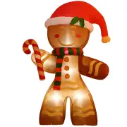 NNEOBA 2.2m Gingerbread Christmas Inflatable Decoration with LED Lights