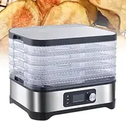 Mini Dehydrators Food Fruit Dryer, Stainless Steel Food Dehydrator, with 5-Trays Digital Adjustable Timer & Temperature Control, for Drying Fruit, Vegetables, Meat, Turkey Jerky, Fish Jerky