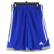 Adidas Youth Core Active Shorts, Small (8), White / Dark Royal Blue