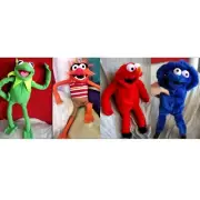 4 MUPPETS Toy COLLECTION PUPPETS KERMIT + ELMO + ANIMAL + COOKIE MONSTER titeres