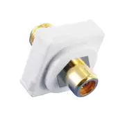 Orange RCA to F-Type Plug suits White Clipsal Wall Plate Wallplate DIY