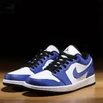 AIR JORDAN 1 LOW GAME ROYAL(GS) 白藍 小閃電 板 553560 籃球慢跑鞋