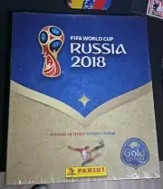 PANINI WORLD CUP RUSSIA 2018 SWISS GOLD EDITION BOX + 100 Packs+HARDCOVER ALBUM