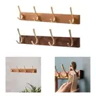 Wooden Coat Hooks Rustic Sturdy Coat Rack for Wardrobe Bedroom Wall or Door