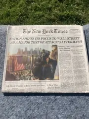 September 17, 2001 The New York Times War On Terror Full-Newspaper