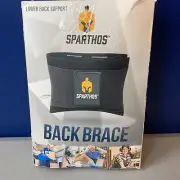 Sparthos Lower Back Brace Support Size Small Black SSBBR02 Open Box NEW