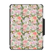 iPad Pro 11-inch (3rd/4th gen) Impact Folio Case Botanic pink lavender coral dark green boho floral