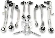 12pcs Front Side Control Arm Ball Joint Tie Rod Sway Bar Kit for 2005-2011 Audi A6 Quattro 2007-2011 S6
