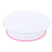 Cake Rotating Turntable 10.8 Inch Milky White Piping Turntable Stand 1 Pcs