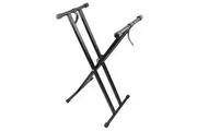 Adjustable Keyboard Stand Double Braced Rubber Supports D28X